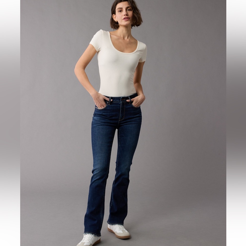 Women’s Hi-Rise Skinny Kick Stretch Jean from American Eagle Outfitters
